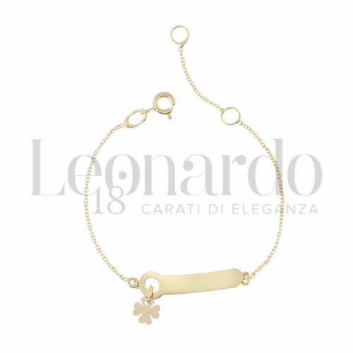 Finitura targa o elementi Quadrifoglio in Oro Giallo da 1,4gr.