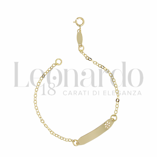 Finitura targa o elementi Fiore in Oro Giallo da 0,9gr.