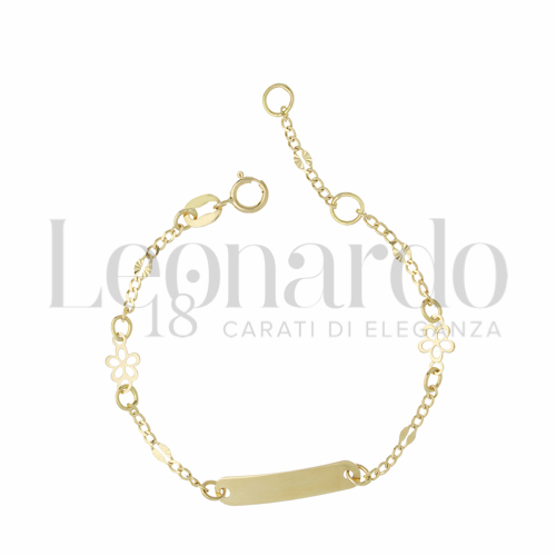 Finitura targa o elementi Fiore in Oro Giallo da 1,4gr.