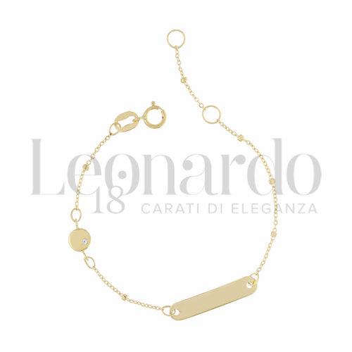 con Zircone bianco in Oro Giallo da 1,4gr.