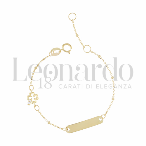 con Zircone bianco in Oro Giallo da 1,4gr.