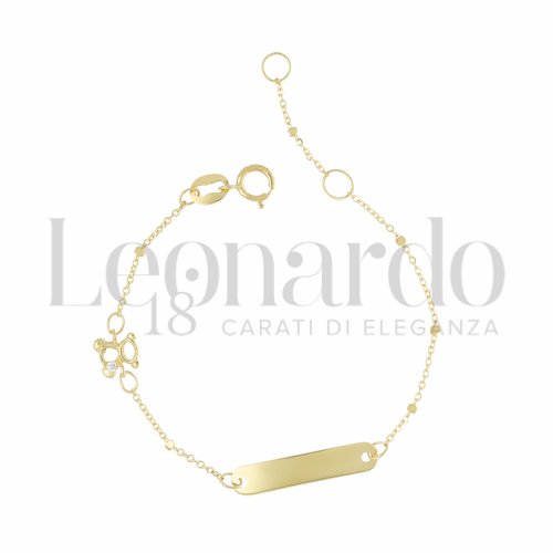 con Zircone bianco in Oro Giallo da 1,5gr.