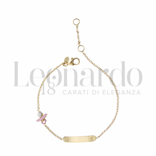 Finitura targa o elementi Ciuccio con Smalto in Oro Giallo da 1,5gr.