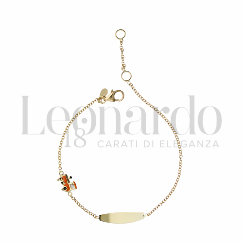 con Smalto in Oro Giallo da 1,3gr.