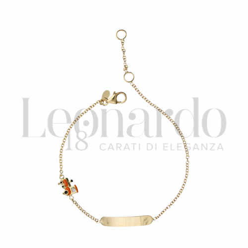 con Smalto in Oro Giallo da 1,3gr.