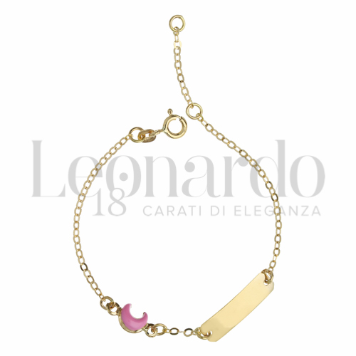 Finitura targa o elementi Luna con Smalto in Oro Giallo da 1,2gr.