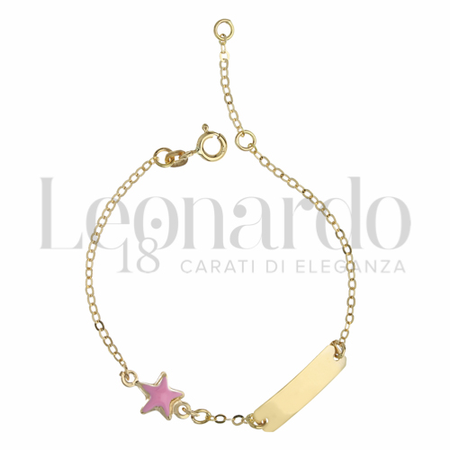 Finitura targa o elementi Stella con Smalto in Oro Giallo da 1,2gr.