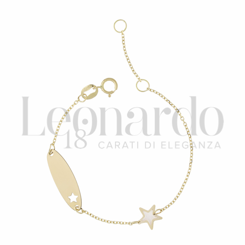 Finitura targa o elementi Stella con Madreperla in Oro Giallo da 1,2gr.
