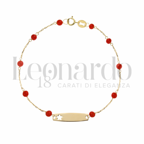 Finitura o elementi Stella con Corallo in Oro Giallo da 1gr.