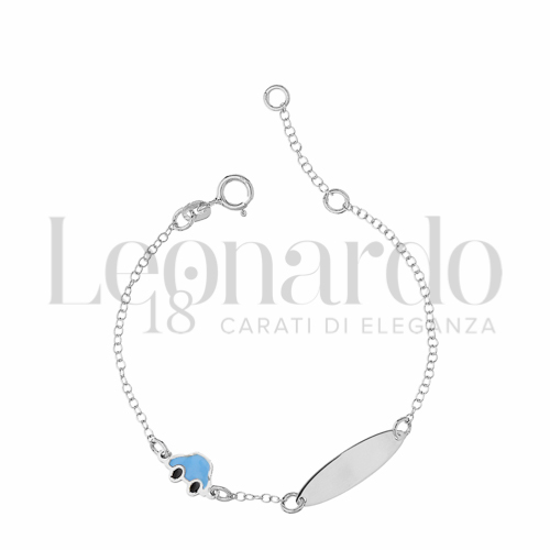 Finitura targa o elementi Macchina con Smalto blu in Oro Bianco da 1gr.