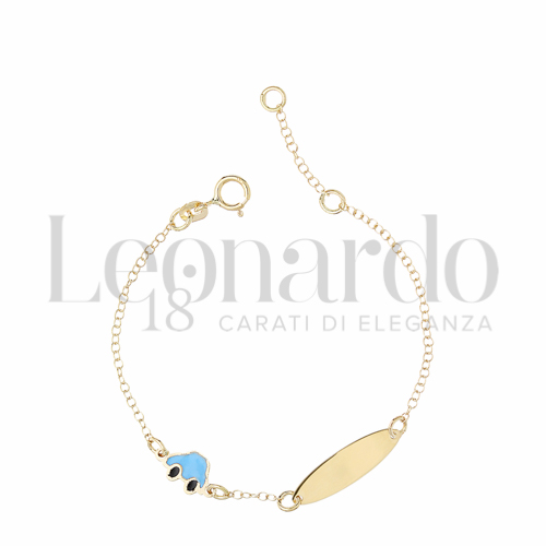 Finitura targa o elementi Macchina con Smalto blu in Oro Giallo da 1gr.