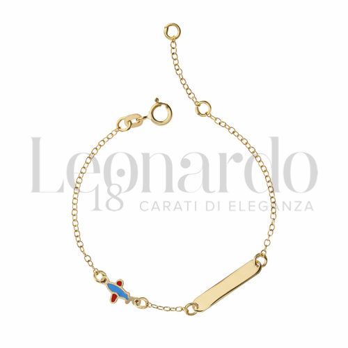 Finitura targa o elementi Aereo con Smalto blu in Oro Giallo da 1gr.