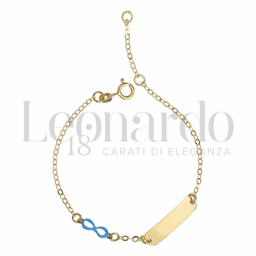 con Smalto blu in Oro Giallo da 1,5gr.