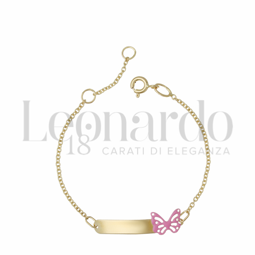 con Smalto rosa in Oro Giallo da 1,5gr.