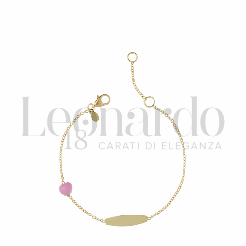 con Smalto rosa in Oro Giallo da 1,3gr.