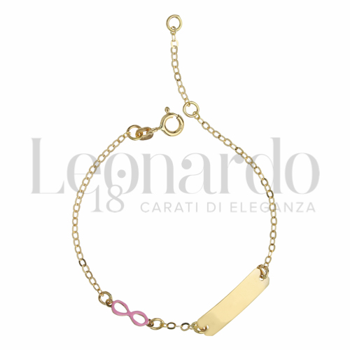 con Smalto rosa in Oro Giallo da 1,5gr.