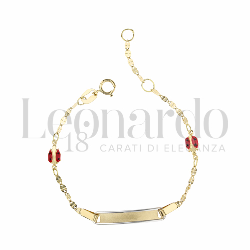 Finitura o elementi Satinata con Smalto rosso in Oro Giallo e Oro Bianco da 1,3gr.