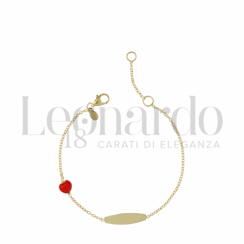 con Smalto rosso in Oro Giallo da 1,3gr.