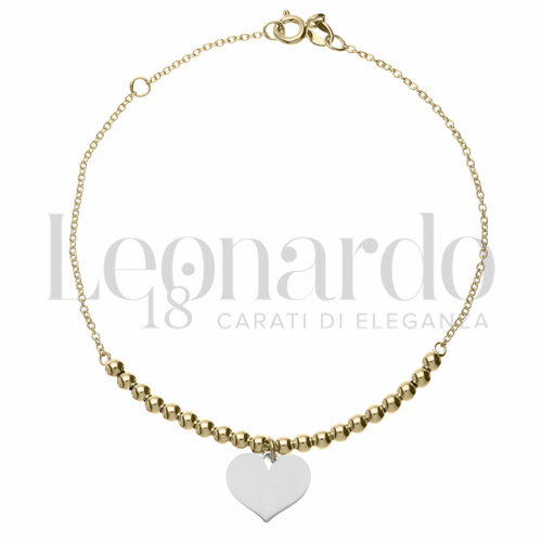 Modello 20 palline con elemento in Oro Giallo e Oro Bianco da 2,1gr.