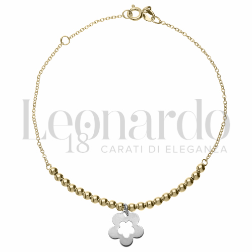 Modello o elemento 20 palline con elemento in Oro Giallo e Oro Bianco da 2,4gr.