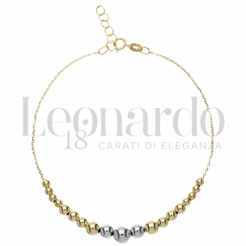 Modello o elemento 2° misura con 19 Sfere a Scalare in Oro Giallo e Oro Bianco da 1,6gr.