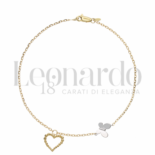 Modello Elemento pendente in Oro Giallo e Oro Bianco da 2,3gr.