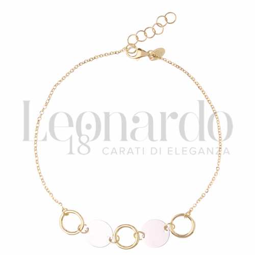 Modello Elementi in linea in Oro Giallo e Oro Bianco da 2,8gr.