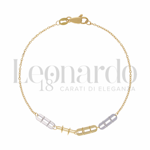 Modello o elemento Elemento in linea in Oro Giallo e Oro Bianco da 1,7gr.