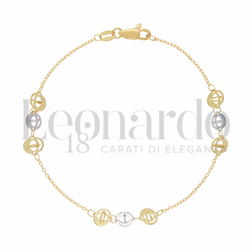 Modello o elemento Elemento in linea in Oro Giallo e Oro Bianco da 1,9gr.