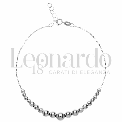 Modello 2° misura con 19 Sfere a Scalare in Oro Bianco da 1,7gr.
