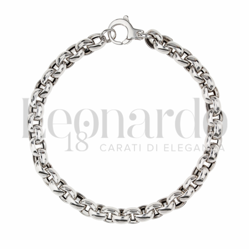 Modello Ovale piatto in Oro Bianco da 8,4gr.