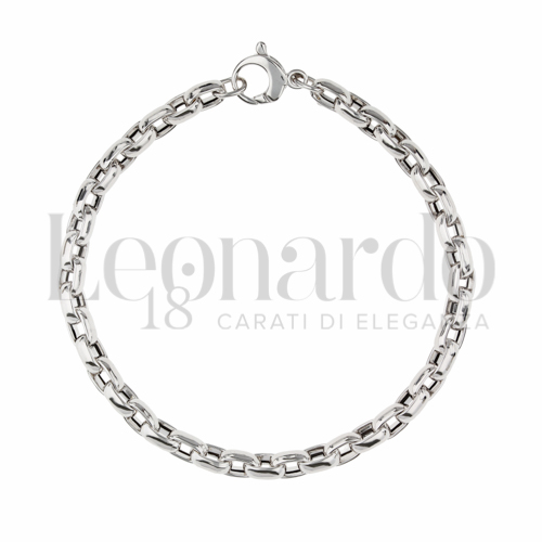 Modello Ovale piatto in Oro Bianco da 5,3gr.