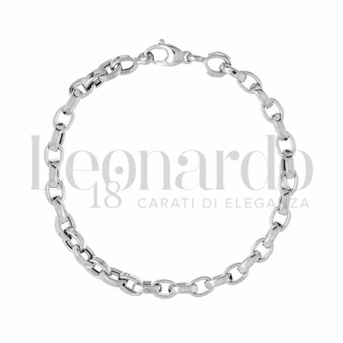Modello o elemento Ovale piatto in Oro Bianco da 4,8gr.