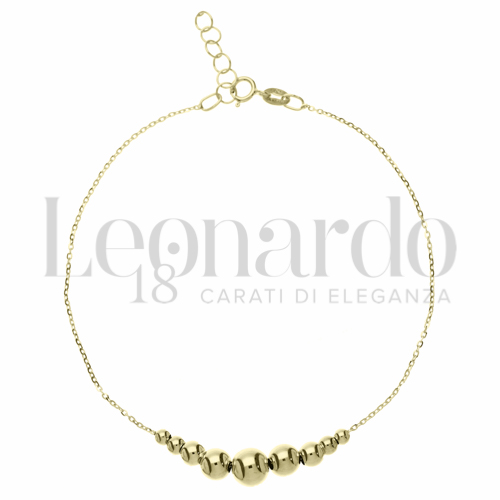 Modello o elemento 1° misura con 9 Sfere a Scalare in Oro Giallo da 1,1gr.