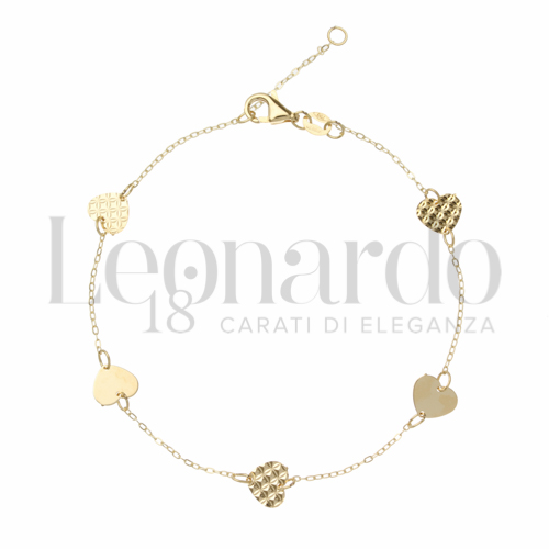 Modello Elementi distanti lucidi e diamantati in Oro Giallo da 1,4gr.