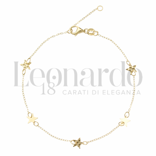 Modello Elementi distanti lucidi e diamantati in Oro Giallo da 1gr.