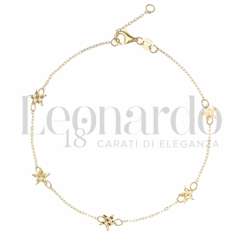 Modello Elementi distanti diamantati in Oro Giallo da 1gr.
