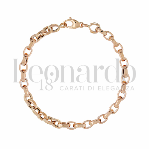 Modello o elemento Ovale piatto in Oro Rosa da 4,8gr.