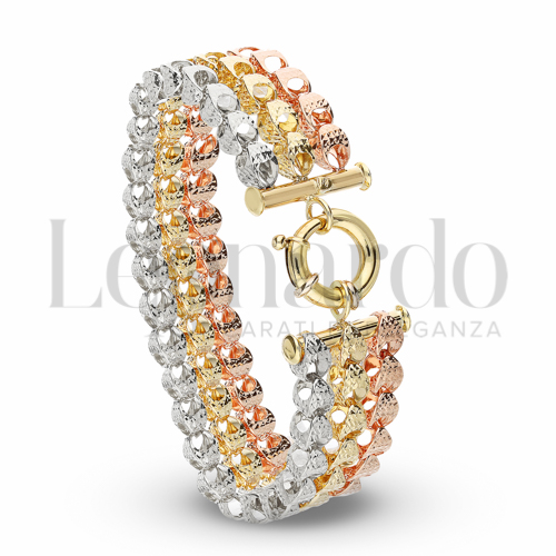 Bracciali Bracciale Diva a 3 Fili da Donna in Oro 18 Carati Misura o lunghezza: 20 cm 18,2g