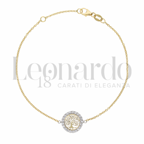 con Zircone bianco in Oro Giallo e Oro Bianco da 2,1gr.