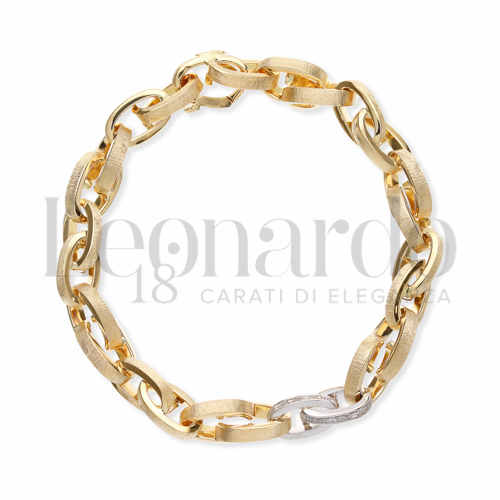 con Zircone bianco in Oro Giallo e Oro Bianco da 22,1gr.