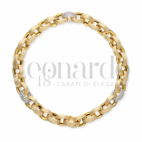 con Zircone bianco in Oro Giallo e Oro Bianco da 17gr.