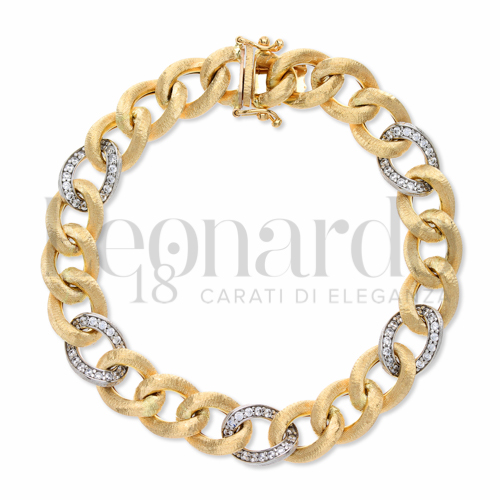 con Zircone bianco in Oro Giallo e Oro Bianco da 25,2gr.