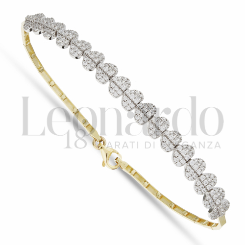 con Zircone bianco in Oro Giallo e Oro Bianco da 5,8gr.