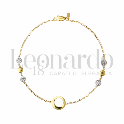 con Zircone bianco in Oro Giallo e Oro Bianco da 2,5gr.