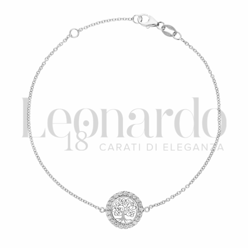 con Zircone bianco in Oro Bianco da 2,1gr.