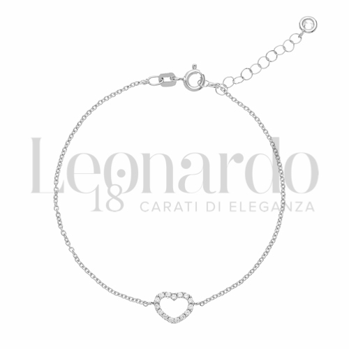 Modello Elementi in linea con Zircone bianco in Oro Bianco da 1,5gr.