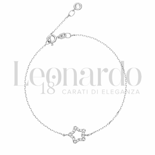 Modello Elementi in linea con Zircone bianco in Oro Bianco da 1,7gr.