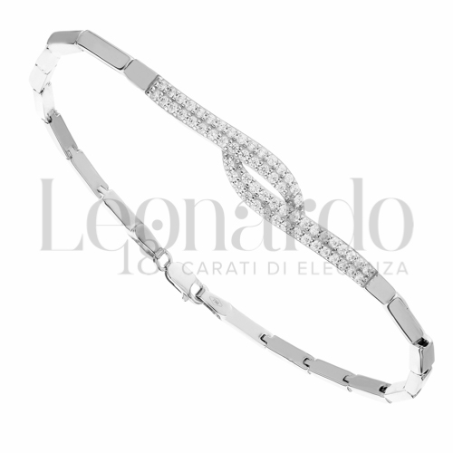 con Zircone bianco in Oro Bianco da 3,7gr.