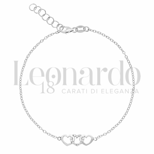 Modello o elemento Elemento in linea con Zircone bianco in Oro Bianco da 2gr.